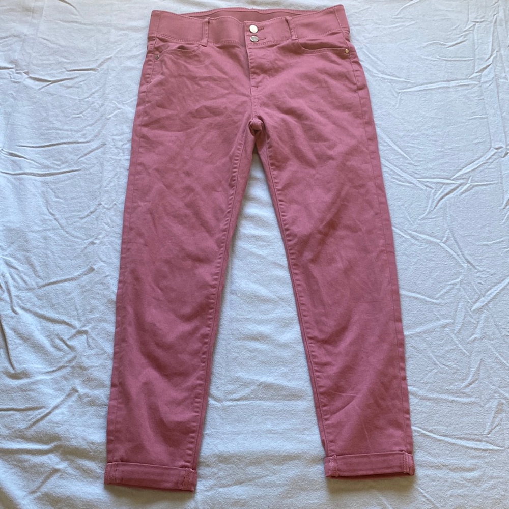 pink/salmon capri jeans